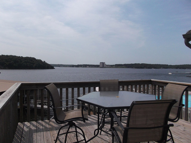 deck overlooking Lake of the ozarks